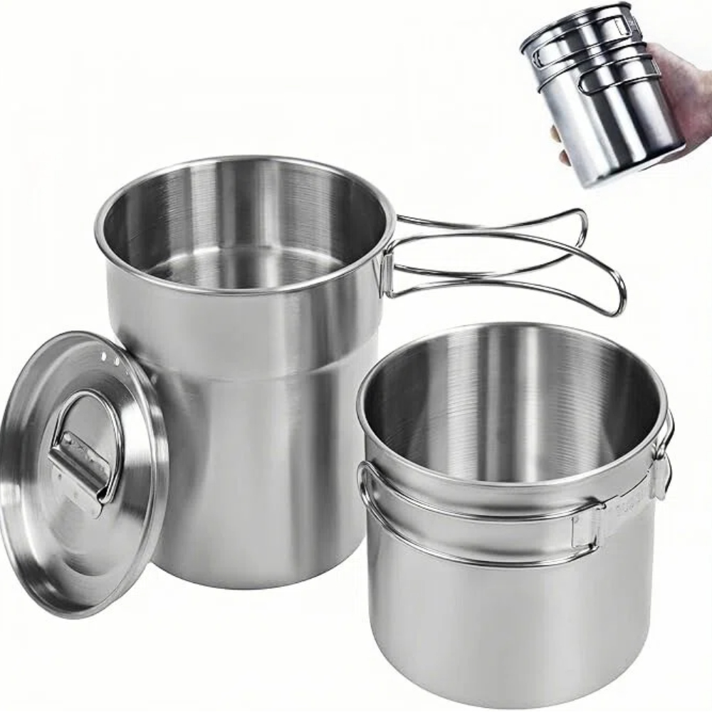 Camping Cooking Gadgets - Tazas plegables para acampar, ollas para