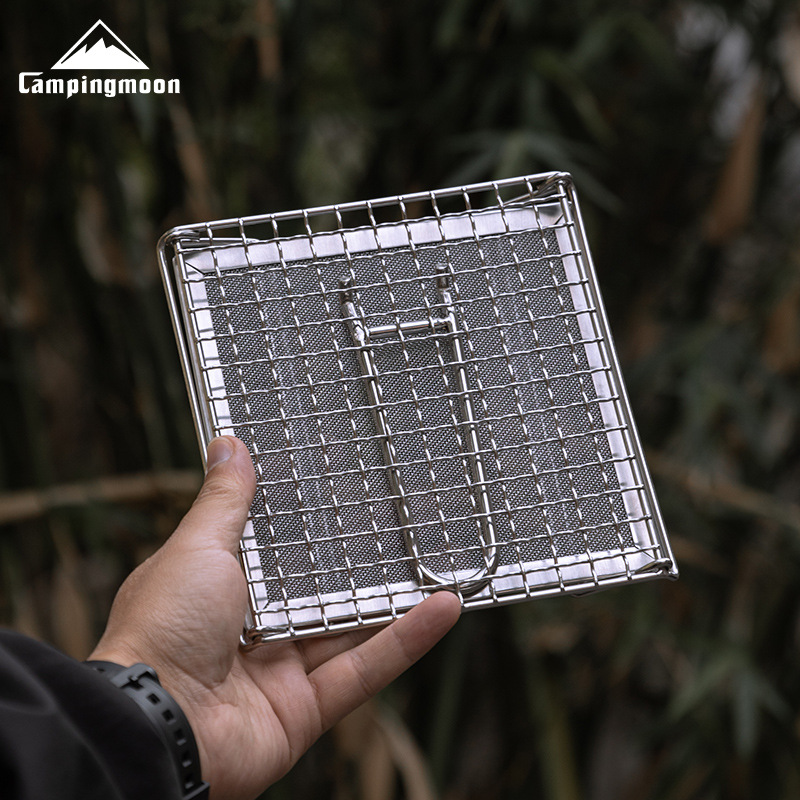 Camping Cooking Fuel - CAMPINGMOON Rejilla Plegable de Acero Inoxidable