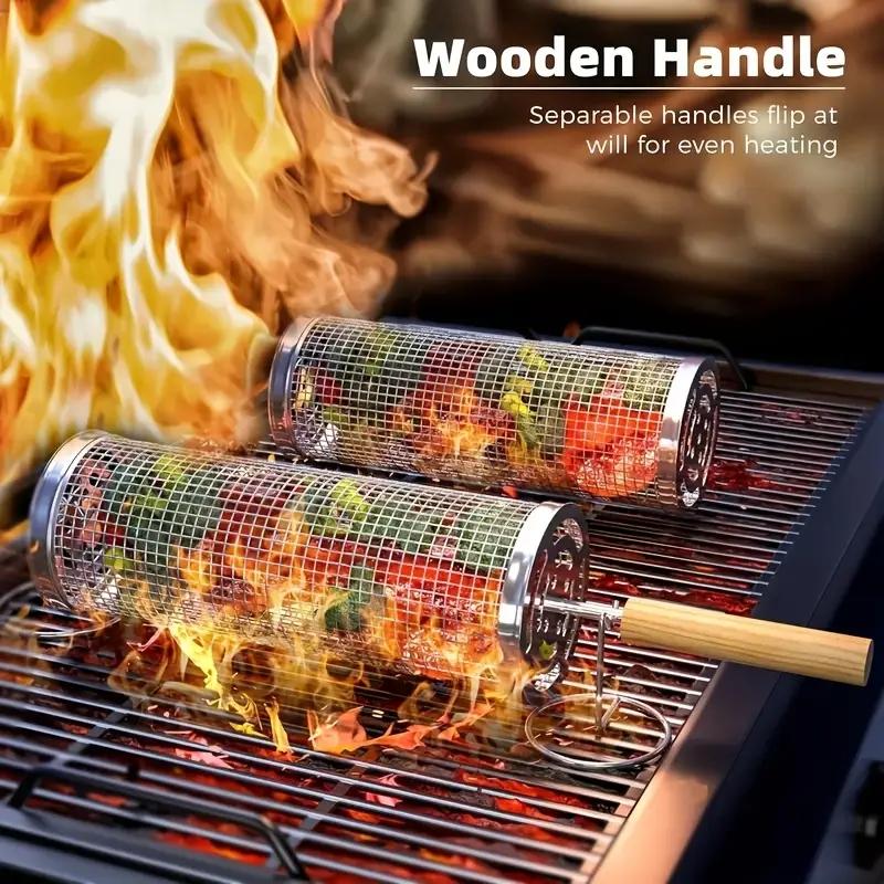 Camping Cooking Area - Cesta de acero inoxidable para parrilla