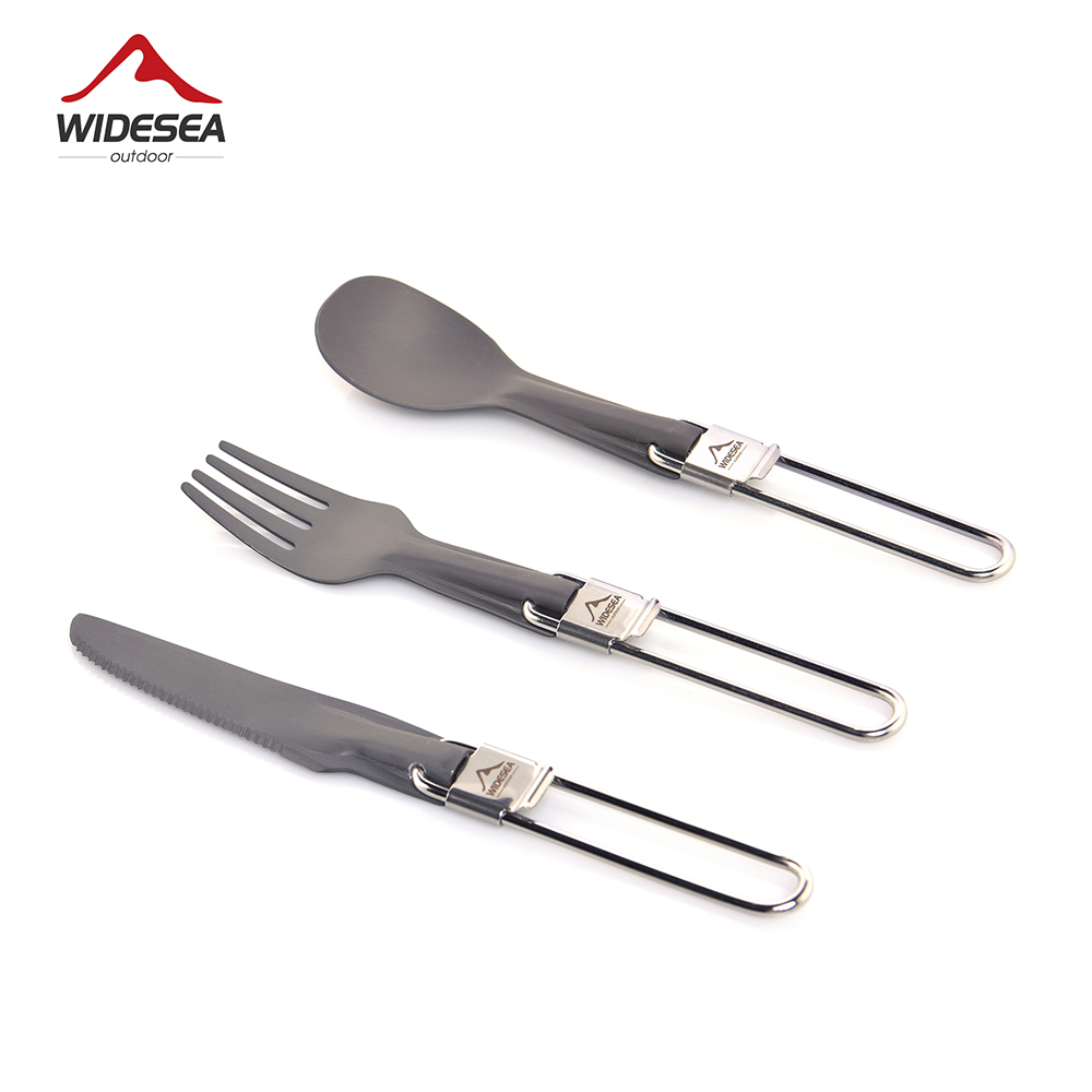 Camping Cooking And Eating Set - Wideea-Juego de vajilla ultraligera de aluminio