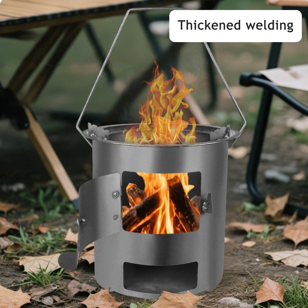 Camping Cooking Easy - Estufa de leña portátil para pícnic