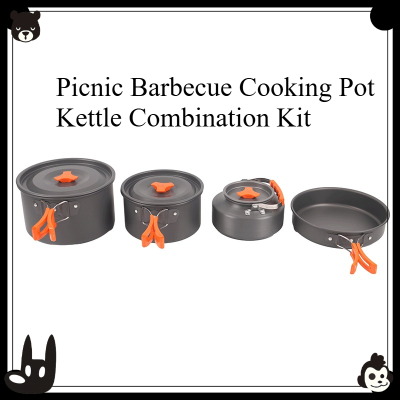 Camping Cooking Kettle - Juego de Utensilios de Cocina Portátiles