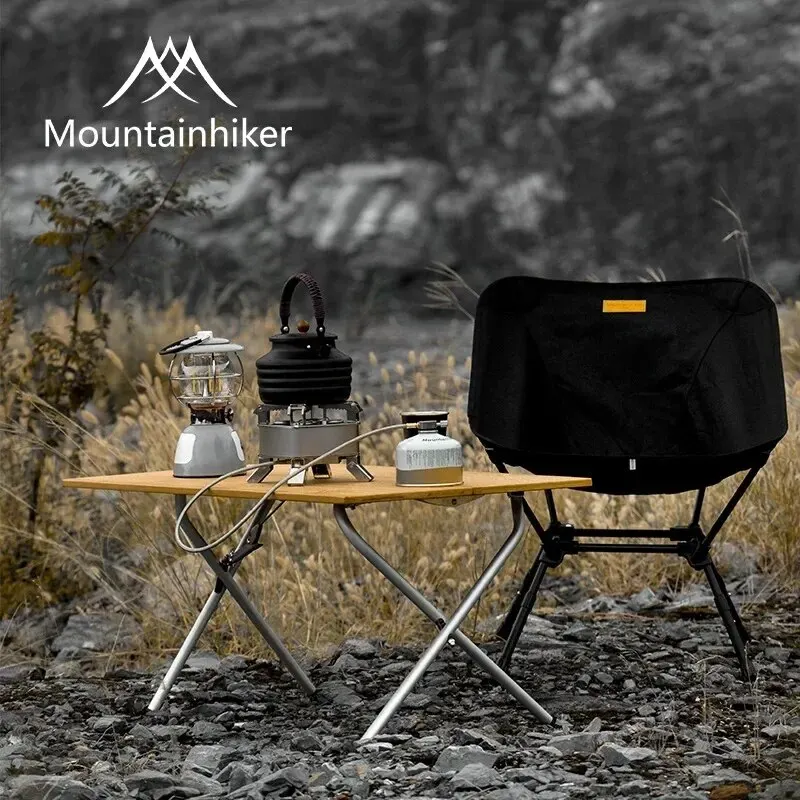 Camping Cooking Table - MOUNTAINHIKER Mesa Plegable de Bambú 2/3,