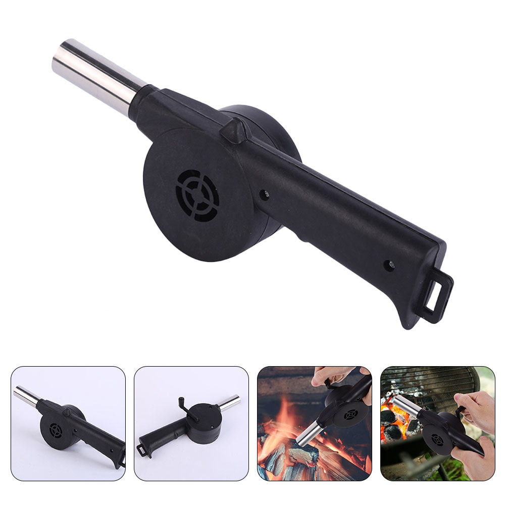 Camping Cooking Fire - Ventilador Manual de Manivela Negra para