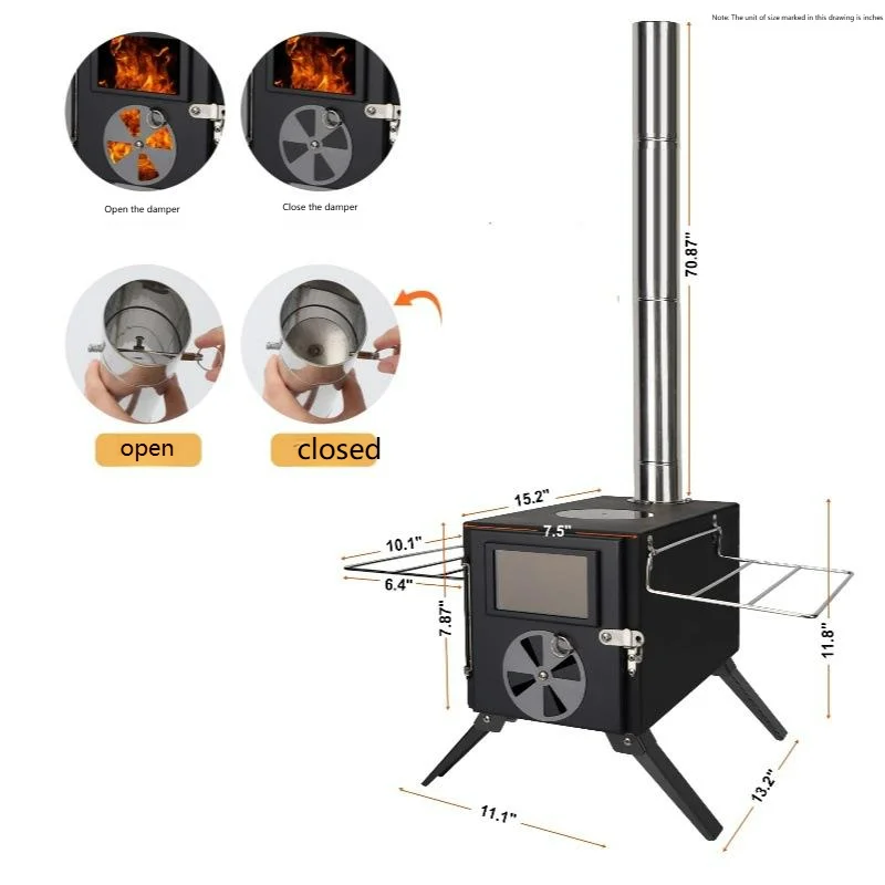 Estufa de Leña de Acero al Car - Camping Cooking Easy reseña y precio