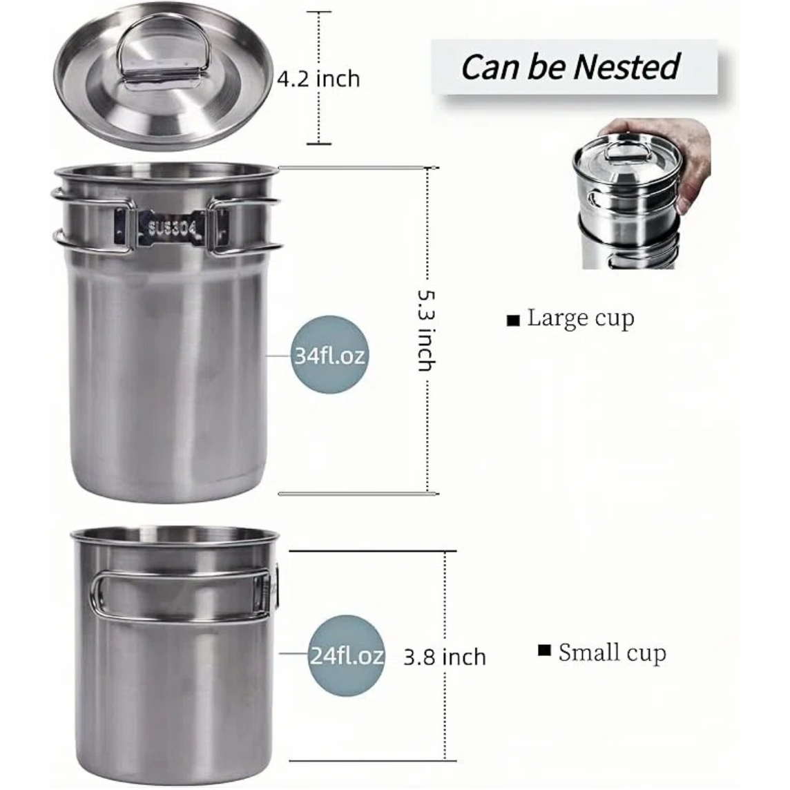 Tazas plegables para acampar,  - Camping Cooking Gadgets reseña y precio