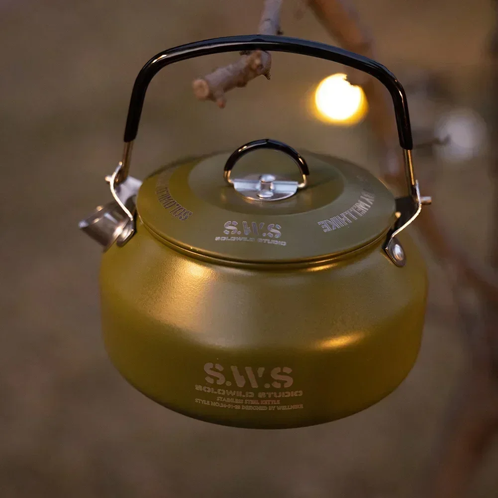 Hervidor de acero inoxidable d - Camping Cooking Kettle reseña y precio