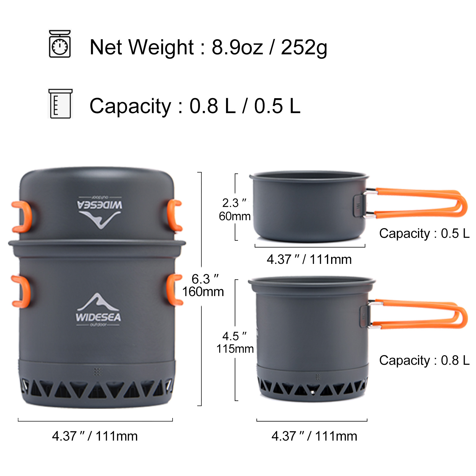 Widesea-olla de Camping de 1,3 - Camping Cooking Set Jetboil reseña y precio