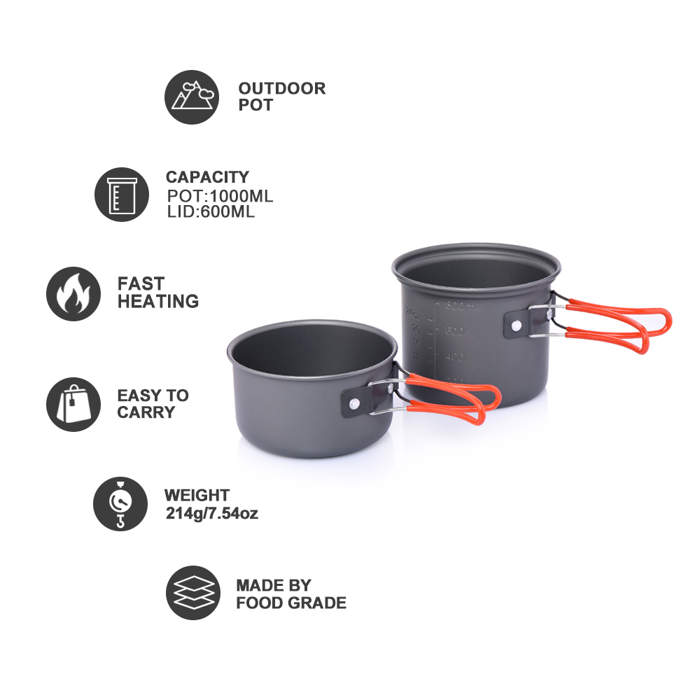 Widesea camping tableware outd - Camping Cooking And Eating Set reseña y precio