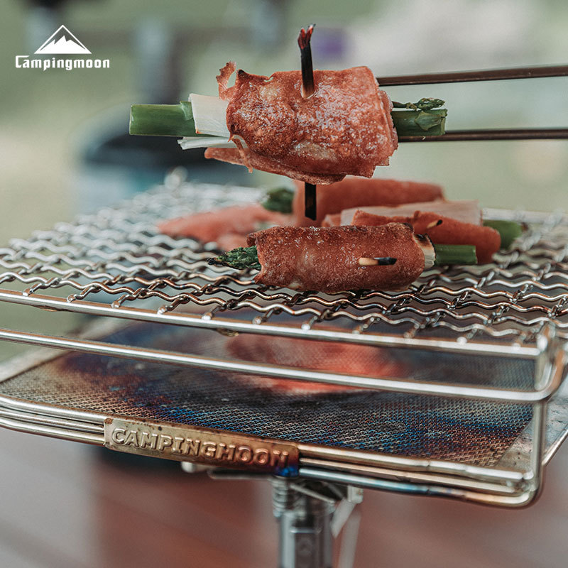 CAMPINGMOON Rejilla Plegable d - Camping Cooking Fuel reseña y precio
