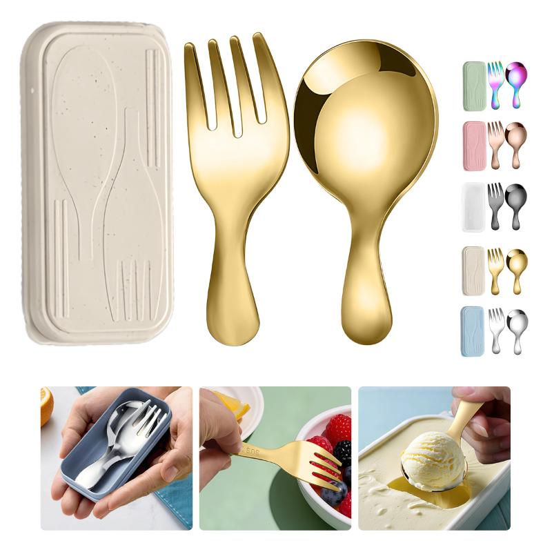 Cuchara portátil de acero inox - Camping Cooking And Eating Set reseña y precio