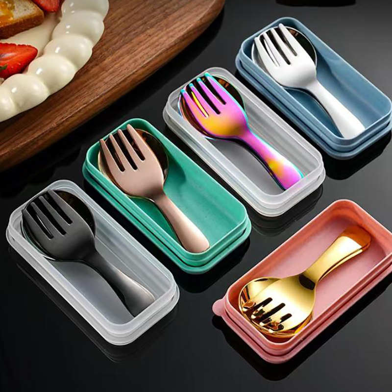 Mini cuchara, tenedor, vajilla - Camping Cooking And Eating Set reseña y precio