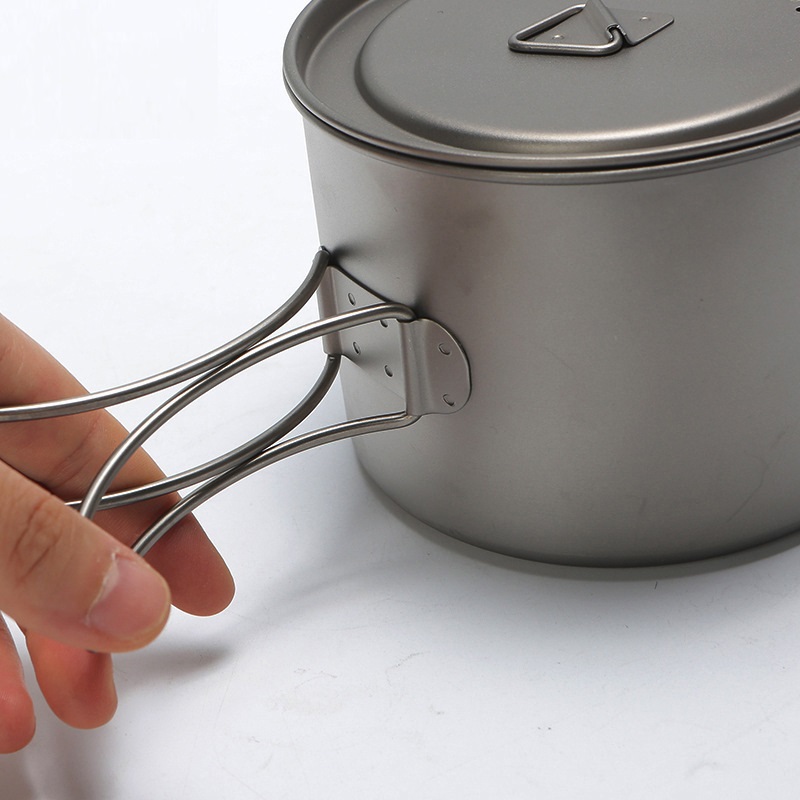 Olla de titanio para Picnic al - Camping Cooking Utensils Kit reseña y precio