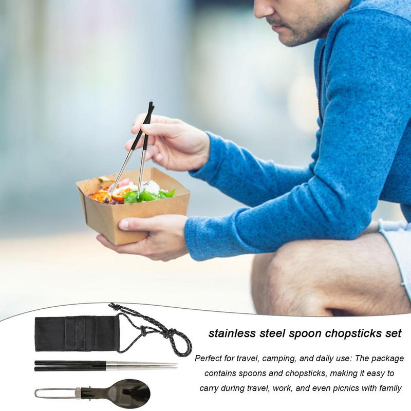 Palillos de cuchara plegables  - Camping Cooking And Eating Set reseña y precio