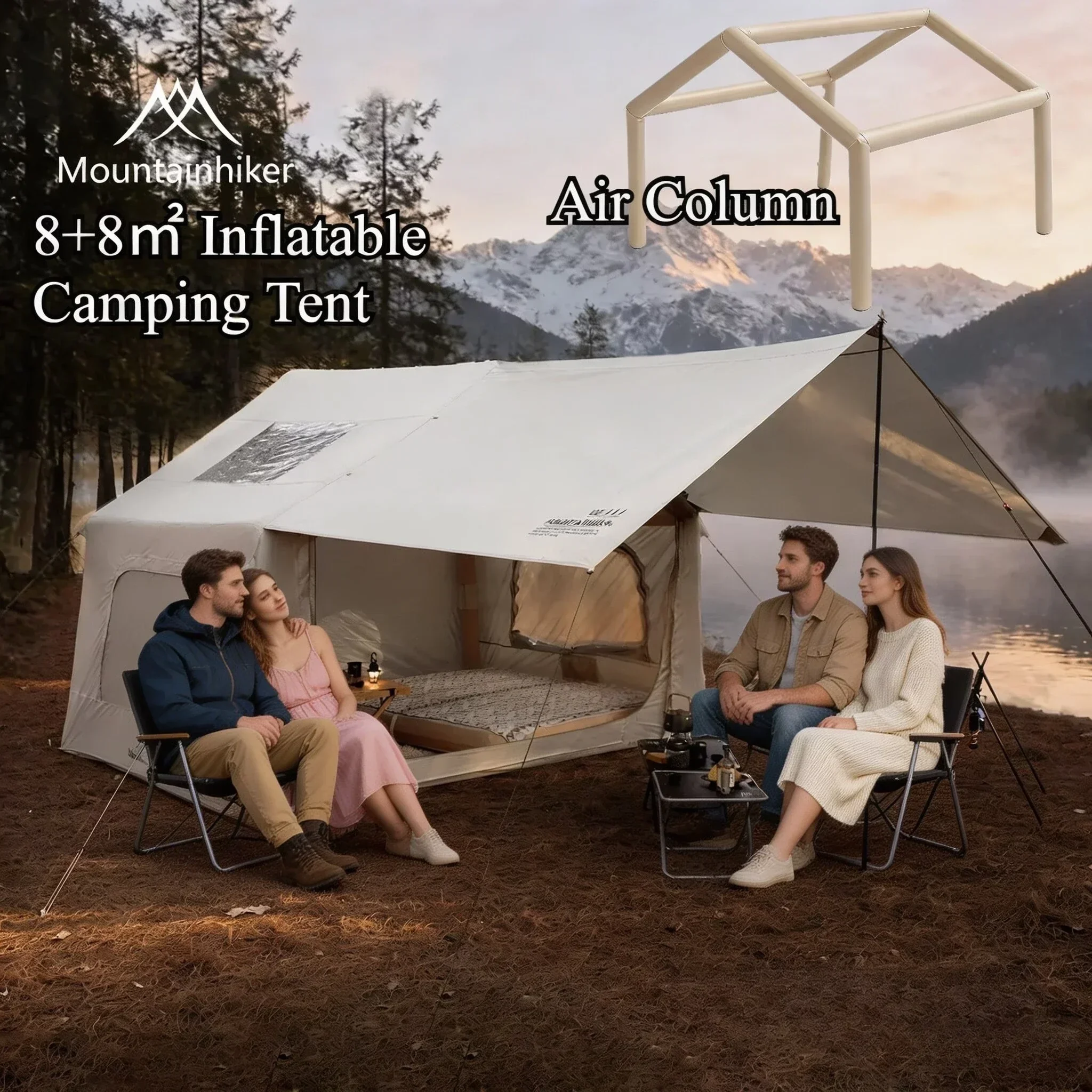 8+8 ㎡   Carpa inflable para ac - Camping Cooking Utensils Kit reseña y precio