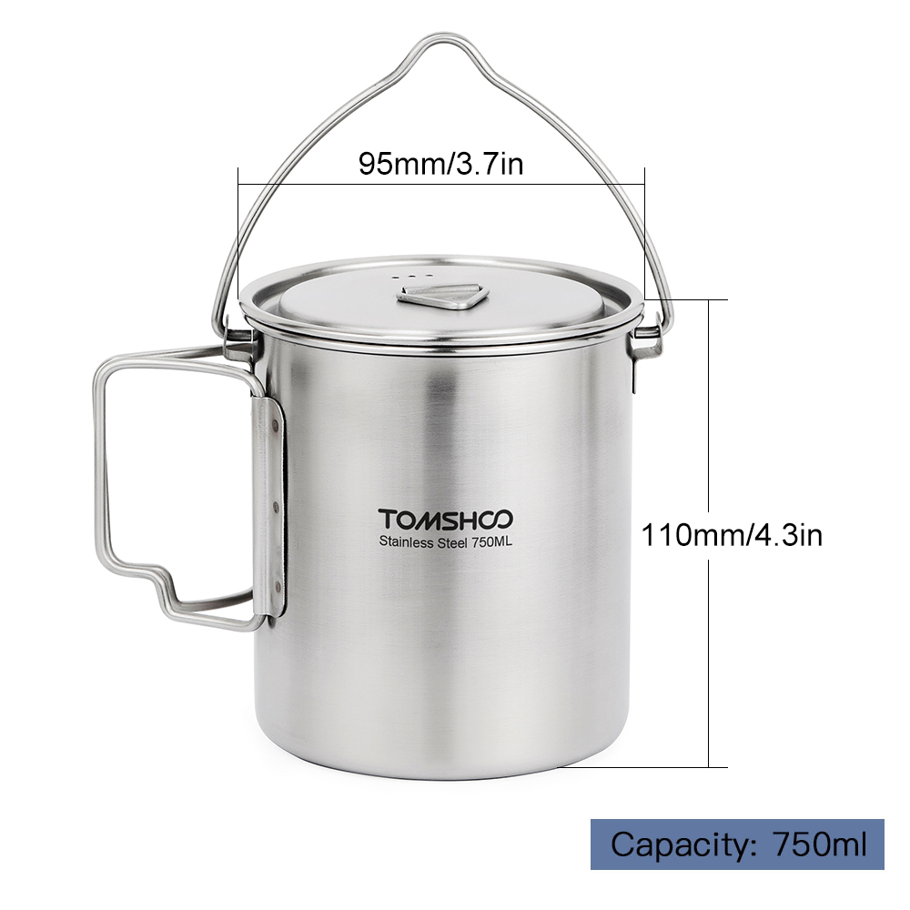 TOMSHOO Taza de agua portátil  - Camping Cooking Handle reseña y precio
