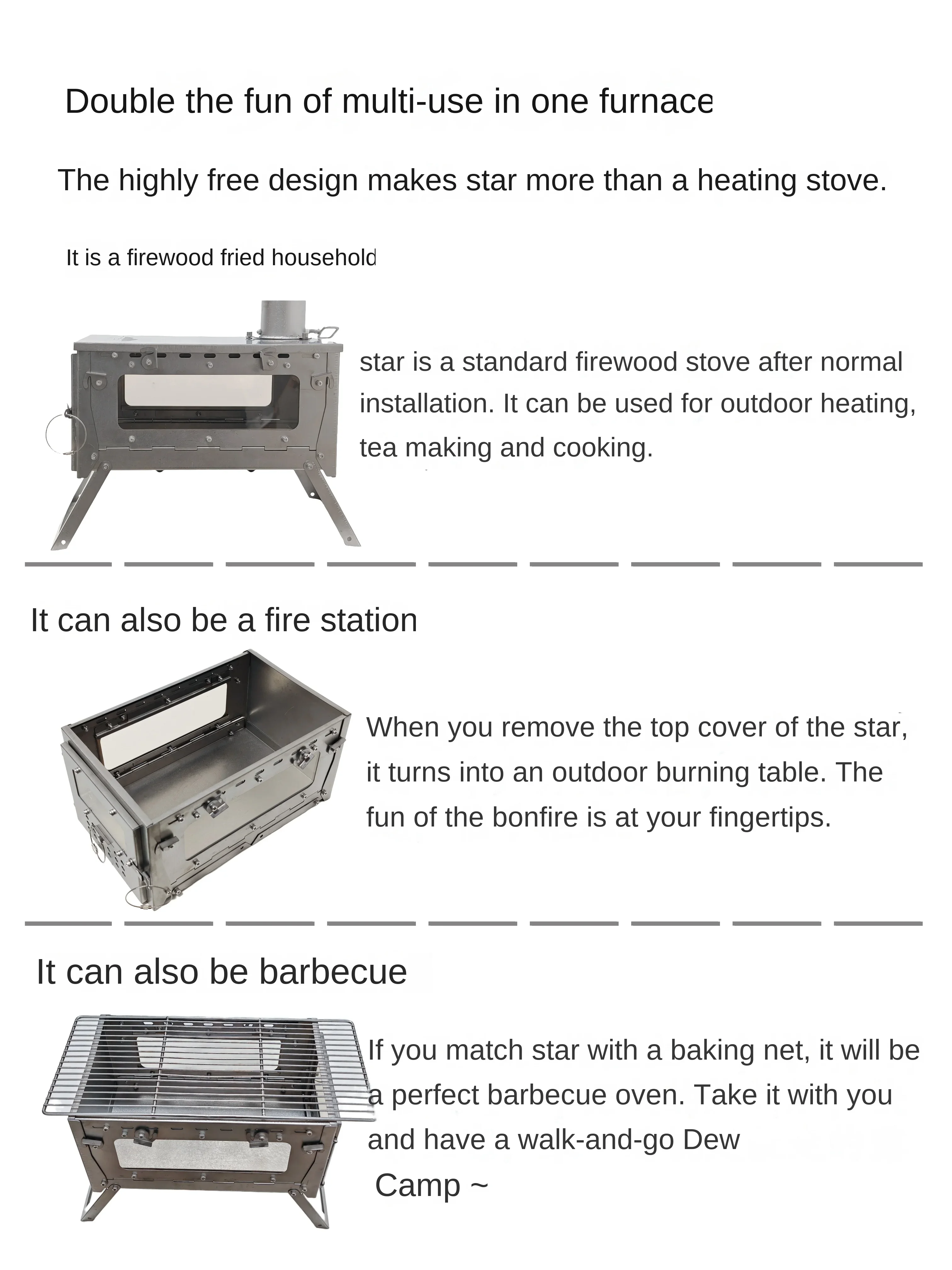 Estufa de leña plegable de ale - Camping Cooking Fuel reseña y precio