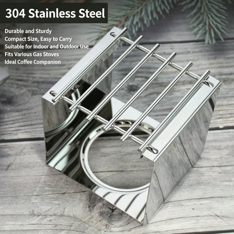 Soporte Cuadrado de Acero Inox - Camping Cooking Gadgets reseña y precio