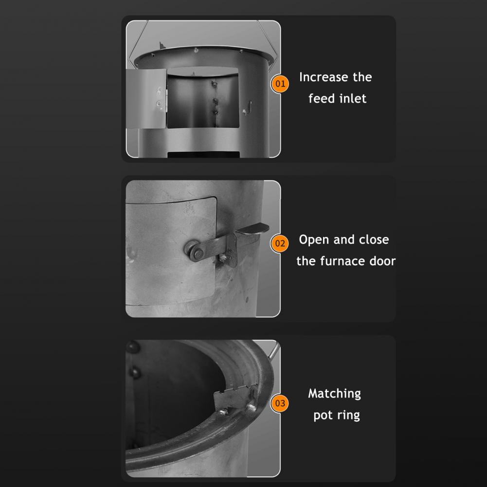 Estufa de leña portátil para p - Camping Cooking Easy reseña y precio