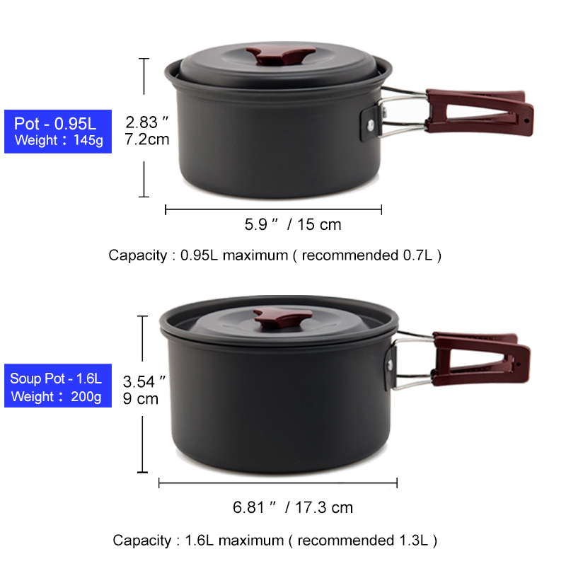 Widesea-Juego de utensilios de - Camping Cooking And Eating Set reseña y precio