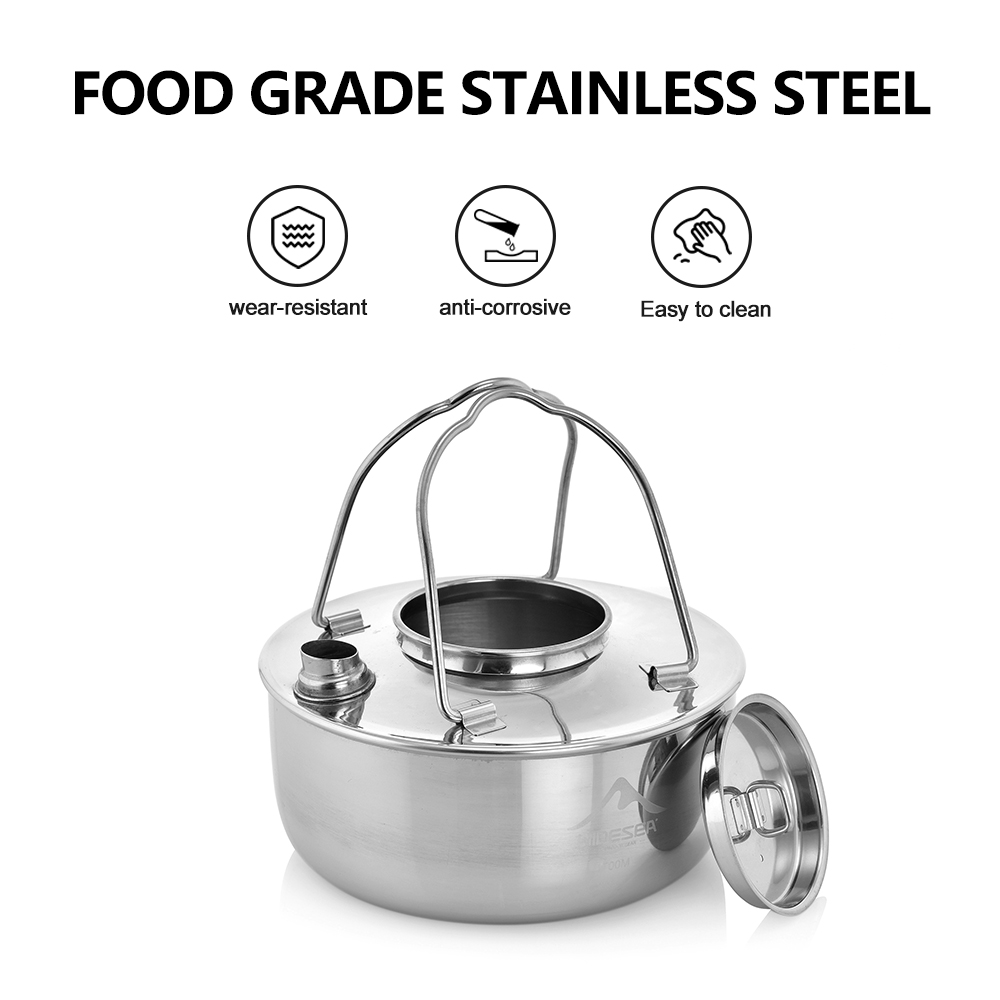 Widesea Camping al aire libre  - Camping Cooking Kettle reseña y precio