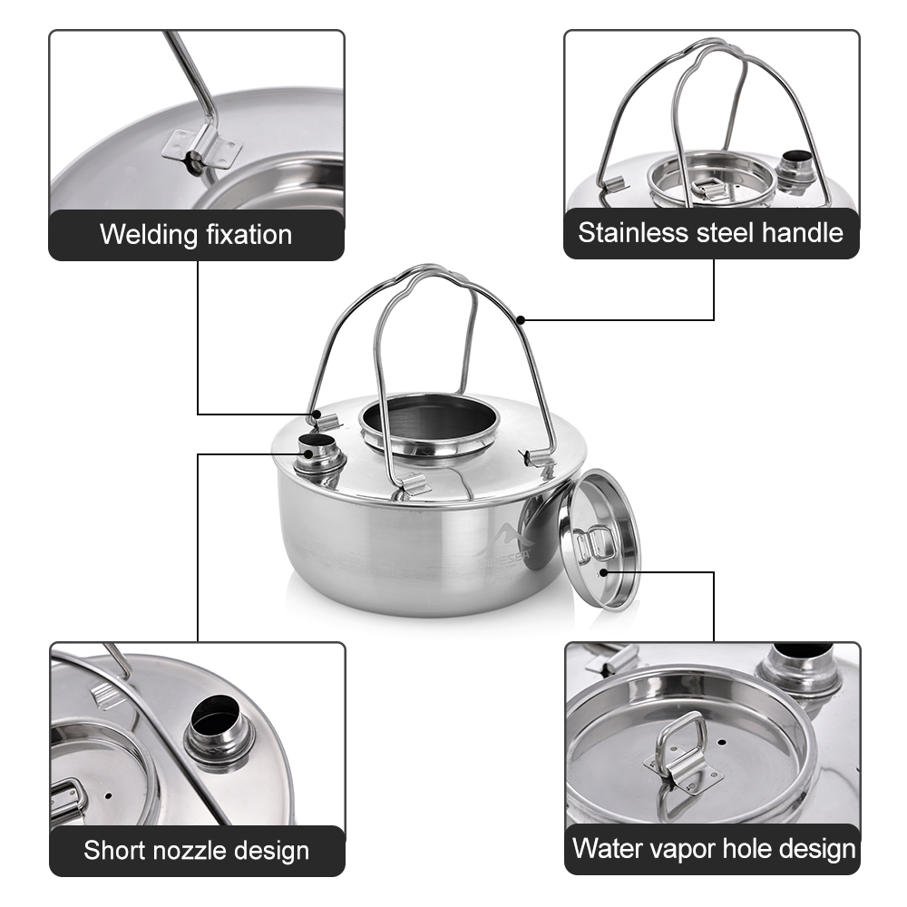 Widesea Camping al aire libre  - Camping Cooking Kettle reseña y precio