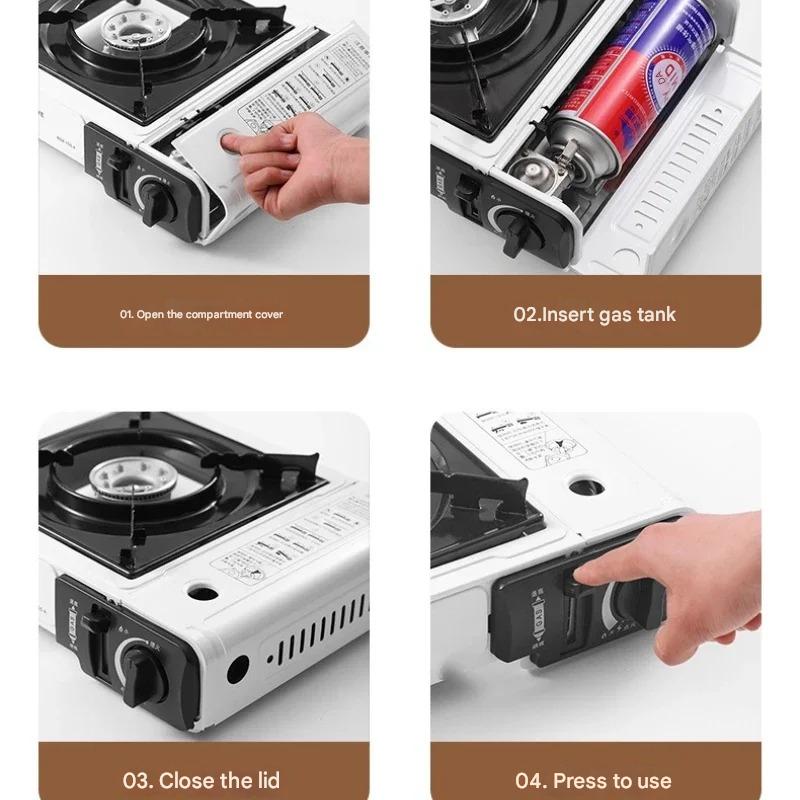 Estufa de Cassette portátil pa - Camping Lightweight Cooking Pot reseña y precio