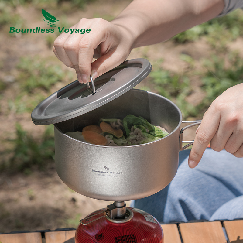Olla de Camping de titanio Bou - Camping Cooking Gadgets reseña y precio