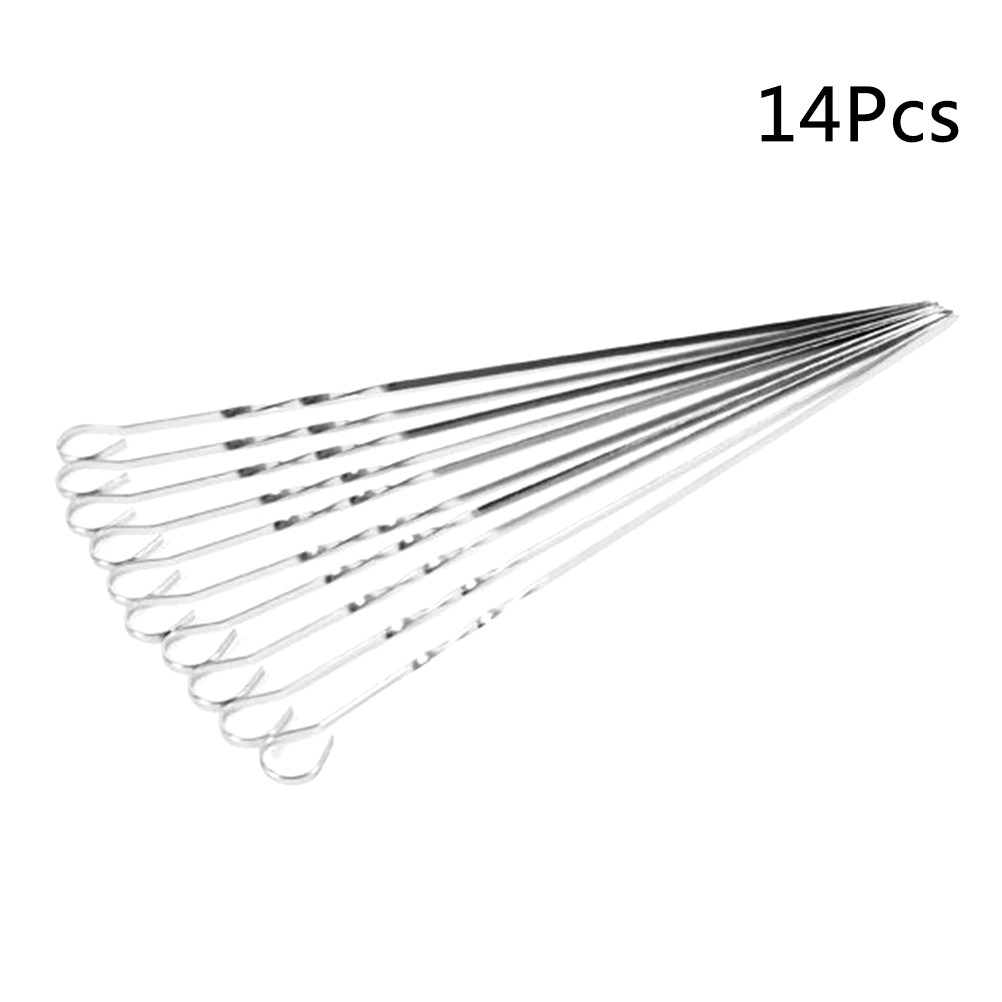 Juego de 14 Brochetas de Acero - Camping Cooking Easy reseña y precio