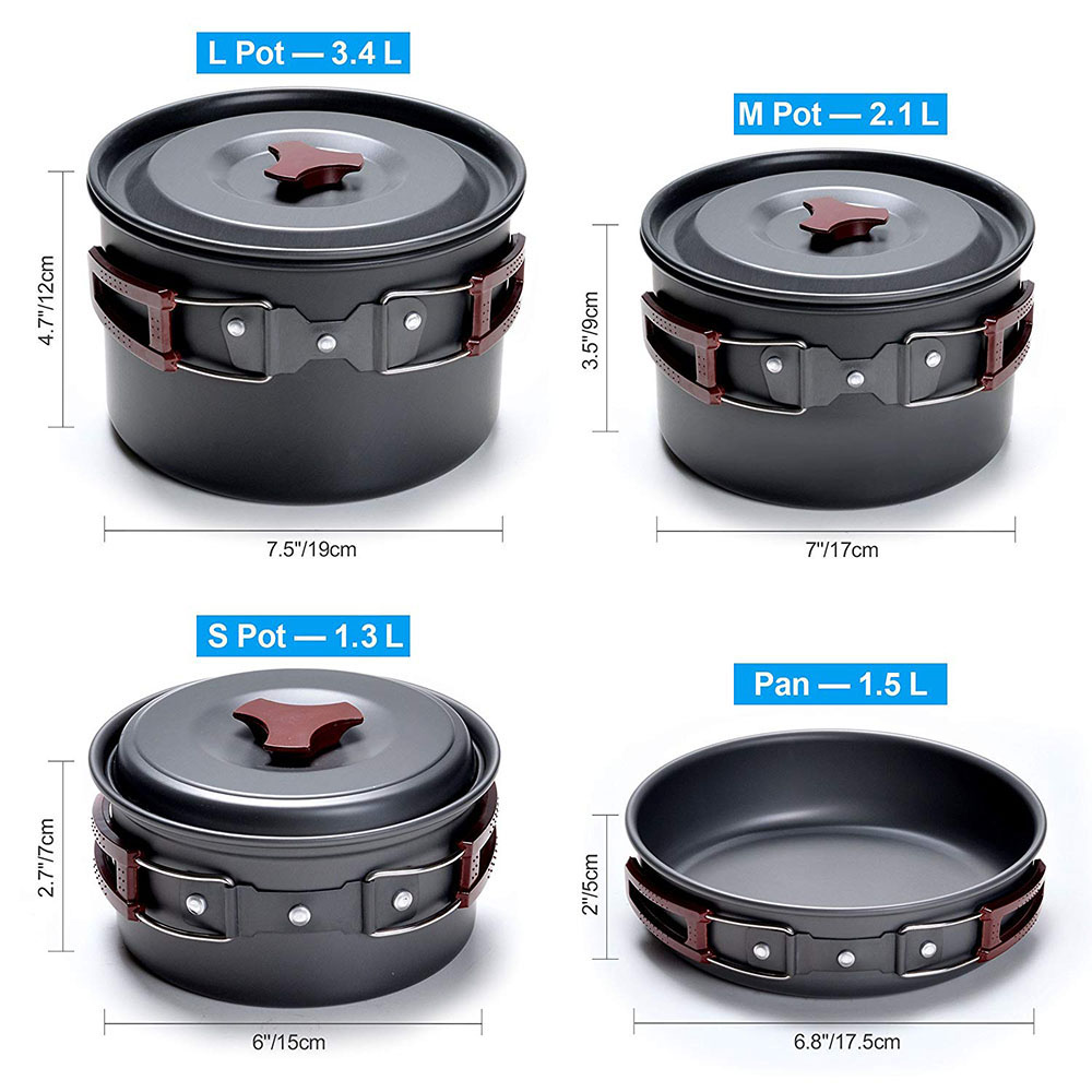 Kit de utensilios de cocina pa - Camping Lightweight Cooking Pot reseña y precio