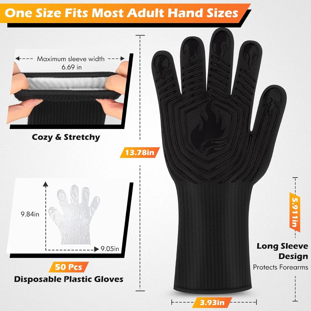 Guantes para Barbacoa, 1472 °  - Camping Cooking Area reseña y precio